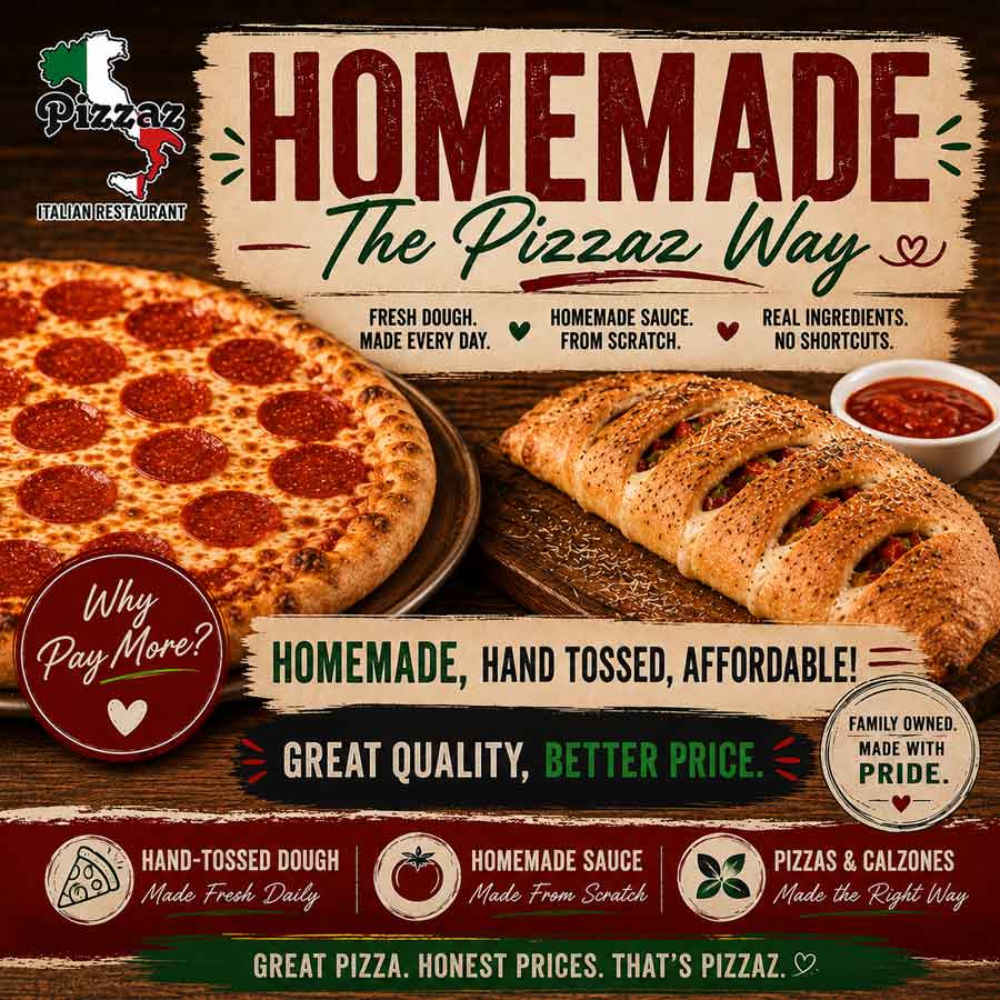 Homemade Pizza the Pizzaz way everyday