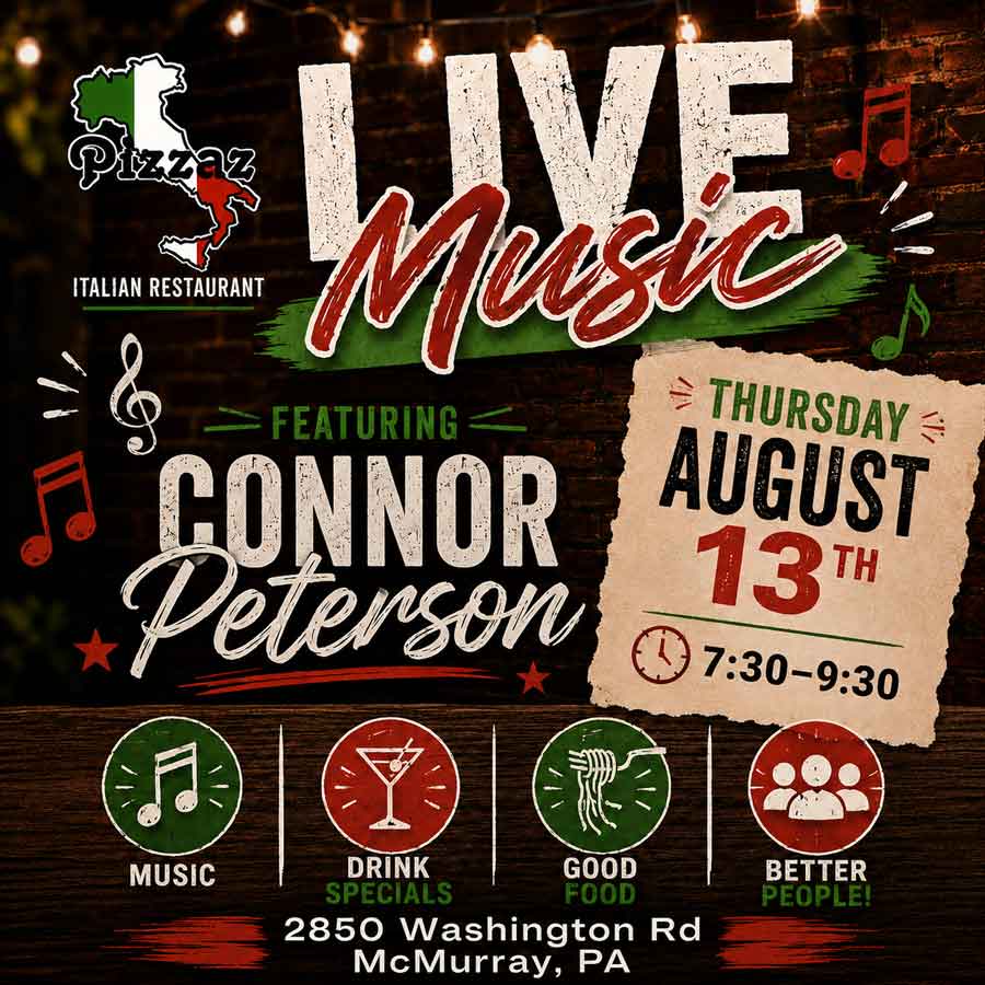 Conner Peterson Live at Pizzaz Restaurant on August 13