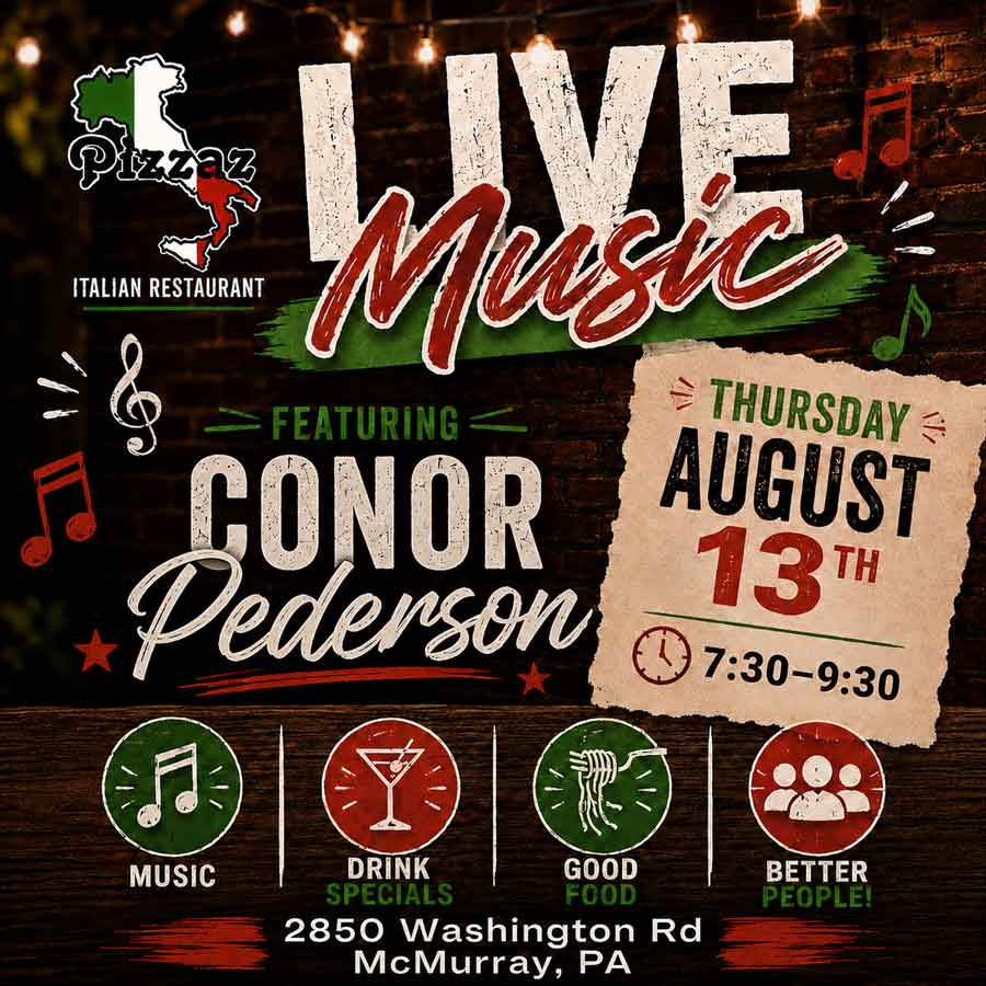 Conner Pederson Live at Pizzaz Restaurant on August 13